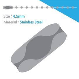 LICQIC LICQIC Roller Blind Cord Connector Clips, Replacement Blind Pull Cord Connector, Ball Chain Connector fits 4.5 mm Roller, Roman and Vertical blinds, 5 Pcs Stainless steel