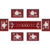 Emvency Merry Christmas Table Runner and Placemats Set of 6,