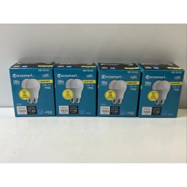EcoSmart Lot Of (4) Ecosmart 100 Watt Equivalent Dimmable LED Bulb Bright White 2 Pk