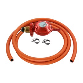 JD Brands Hand Wheel Propane Gas Regulator 37mbar POL Type with 2m Hose & 2 Clips – No-Spanner Fitting – Fits Calor & Flogas Cylinders for BBQs, Camping & Outdoor Heating