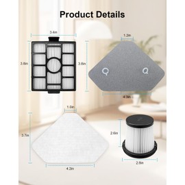 BU3120 BU3521 BU3523 HEPA Filter Replacement Compatible with Shark Clean & Empty Cordless Stick Vacuum, Fit for Shark Clean Lightweight Cordless Stick Cleaner Auto Empty System