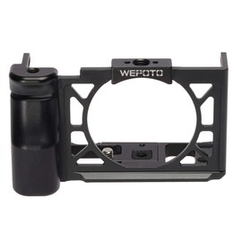 WEPOTO GP-ZV-1 Cage Hand Grip Metal Ebony Wood for Sony ZV-1