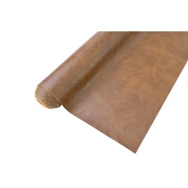 1 Yards 54" x 36" Brown Faux Leather Fabric Distressed Crazy Horse Soft Fake Leather Fabric by The Yard Brown Upholstery Vinyl for Sofa Bags Chairs Car Seats DIY Crafts