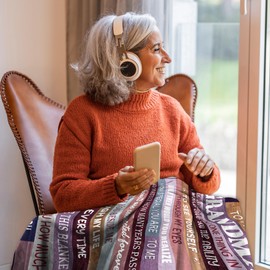 Velivn Grandma Gifts, Grandma Birthday Gifts, Great Grandmas Gifts from Granddaughter, Gifts for Grandmas Christmas Mothers Day, Happy Birthday Nana Grammy Throw Blanket 80"x60"