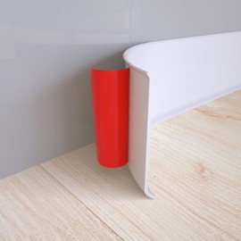 GAMZAU Flexible Baseboard Molding Trim, 4 Inch x 60 Feet Peel and Stick Vinyl Wall Base Cove Base, Self-Adhesive Rubber Wall Base Moulding Trim(S100,White)