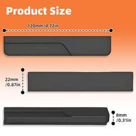 Cabinet Foot Pull for Trash Drawer, Silicone Foot Pull for Trash Cabinet Drawer with Double-Coated Tape, Trimmable Peel and Stick Trash Can Foot Pull for Under Cabinet Pull Out Trash Can (Black)
