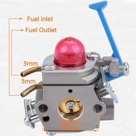 ZAMDOE 128LD Carburetor Kit for Husqvarna 124C 124L 125R 125RJ 125LDX 128C 128CD 128L 128LD 28cc String Trimmer for Jonsere BC2128 CC2128 Replaces for Zama C1Q-W40A C1Q-W38 545081848 with Air Filter