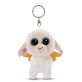 NICI 47834 Glubschis Guardian Angel Keyring 9 cm Sheep Glowy Nalla, Plain, White, Medium