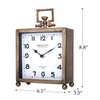 NIKKY HOME Metal Table Clock, Silent Non-Ticking Classic Battery Operated