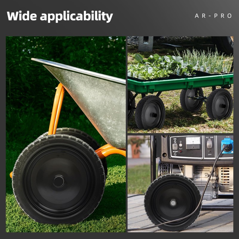 AR-PRO (2-Pack) 13" Flat Free Tire and Wheel - with