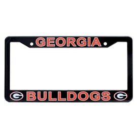 EliteAuto3K Georgia Bulldogs License Plate Frame Cover – Black – 12.25” x 6.25” - Slim Design