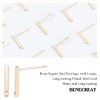 BENECREAT Pack of 30 Genuine 18 Carat Gold-Plated Brass Earrings