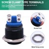 Twidec/19mm Waterproof Black Metal Shell Momentary Raised Top Push Button