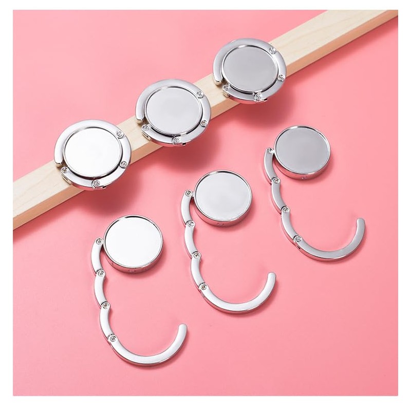 3 PCS Foldable Purse Hook Floding Handbag Hanger Premium Women's