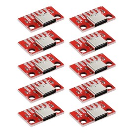 EMSea 10PCS USB 3.1 Type C Female Test Board Female Breakout Board PCB Test Board Power Converter Board for Data Test DIY Electronic Products