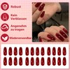 Press on Nails Short - Ballerina Fruity Red Fake Nails