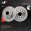 A-Premium 10.71 inch (272mm) Rear Solid Disc Brake Rotors Compatible