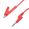 2pcs 1 Meter Cable Length Stackable Banana Plug to Crocodile