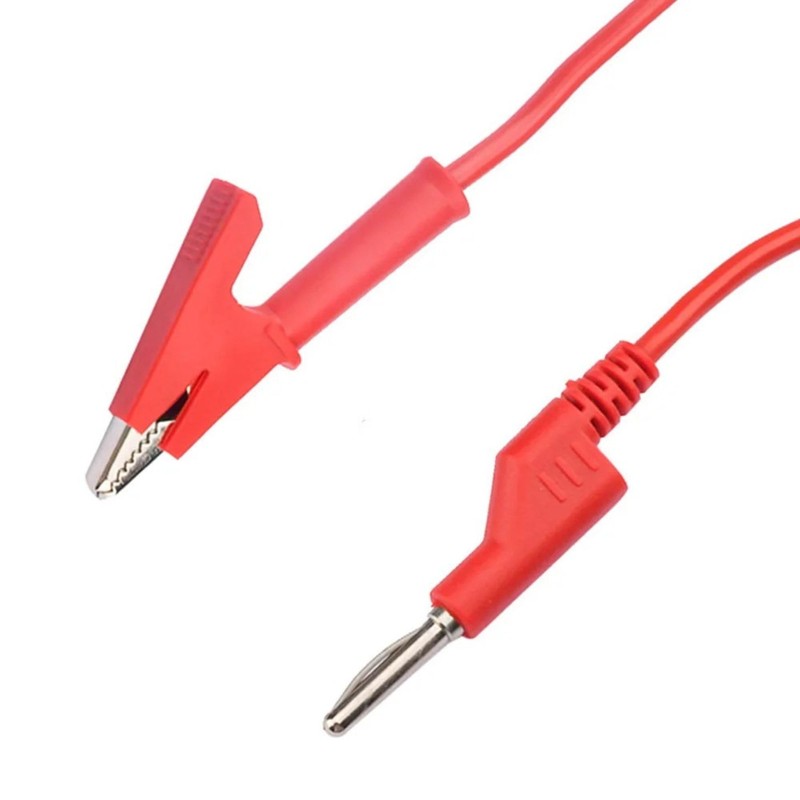 2pcs 1 Meter Cable Length Stackable Banana Plug to Crocodile
