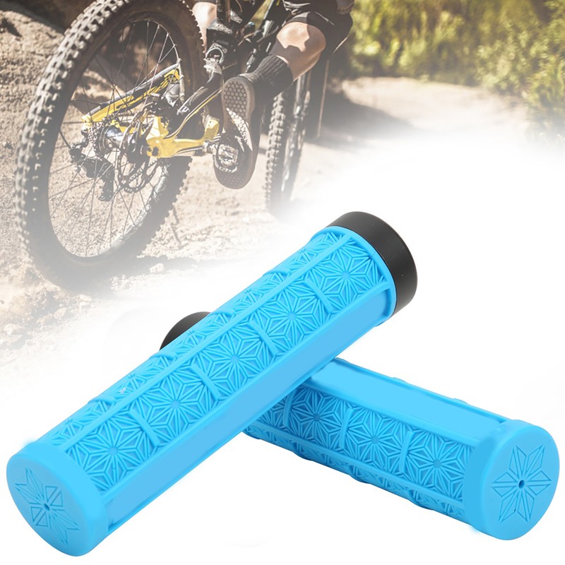 1Pair Mountain Bike Silicone Handlebar Grip Cover Unilateral Locked Non-slip