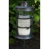 Metal Grave Lantern Round with Grave Light and Mourning Saying