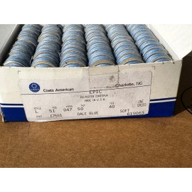 Coats Prewound Bobbins Size L 144pcs Dale Blue Tex40 Epic Poly Corespun B17
