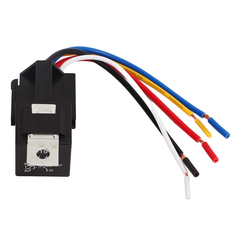 5PCS 12V 40A Automotive Relay with Wire Harness 5 Pin