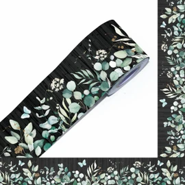 60 Feet Bulletin Board Borders, Greenery Straight Rolled Border Trim Board Border Decoration for School, Classroom & Offices