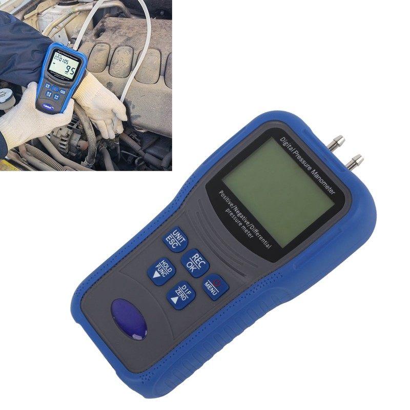 Digital Manometer LCD Display High Accuracy Sensitive Fast Measurement Gas