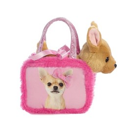 Aurora® Fashionable Fancy Pals™ Pretty in Pink Stuffed Animal - Mini Plush with Purse for Dress Up Fun - Perfect for Kids 3+ Years, Costumes, and Birthdays - Multicolor 6.5 Inches
