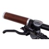 Gusti Gary F. Leather Handlebar Grip, Brown / Silver Matt