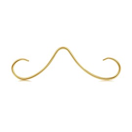 MODRSA Mustache Septum Ring 16g Nose Ring 16 Gauge Gold