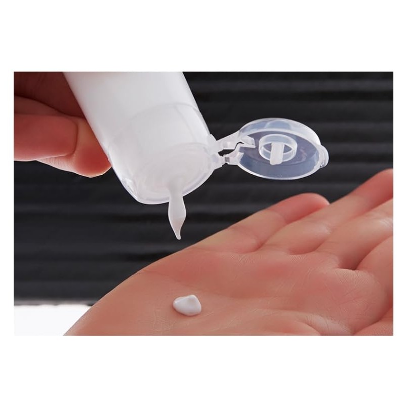 Wabmipe 150ml/5oz Clear Plastic Cosmetic Squeeze Bottles with Flip Caps,