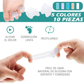 Generic Conjunto De 10 Piezas Separador De Dedos Pies, De Dedo Meñique Para Dedos Superpuestos, Corrector De Juanetes, Dedos De Martillo, Analgésico, Para Pies Femeninos Y Masculinos