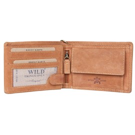 Genuine Leather Biker's Wallet with a Truck, with 50 cm (20 inches) Long Metal Chain