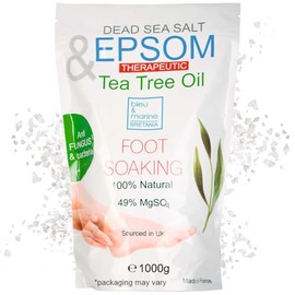 bleu & marine Bretania Bleu & Marine Bretania Epsom Bath Salts 1000g | Infused with Tea Tree & Peppermint Oils | Foot Soak, Spa Therapy, Skin & Callus Remover, 1kg Pack