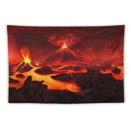 AEOGHDE Volcano Eruption Lava Tapestry Wall Hanging - 40"x60" HD Art Print for Bedroom, Living Room, Dorm | Home Decor Wall Blanket