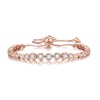 EVER FAITH Rose Gold Plated Cubic Zirconia Classic Tennis Adjustable