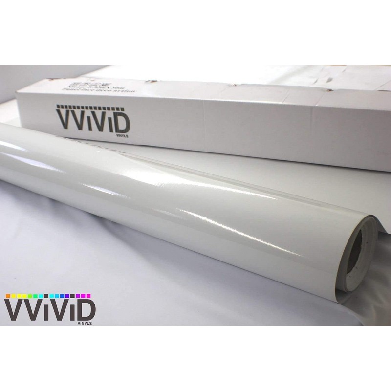 VViViD White Gloss Car Wrap Vinyl Roll with Air Release
