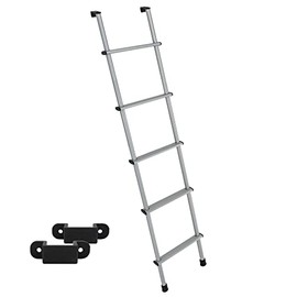 RecPro RV Bunk Ladder 60" | Black or Silver Color Options | Optional Mounting Brackets | Aluminum (Silver, with Mounting Brackets) | Made in USA