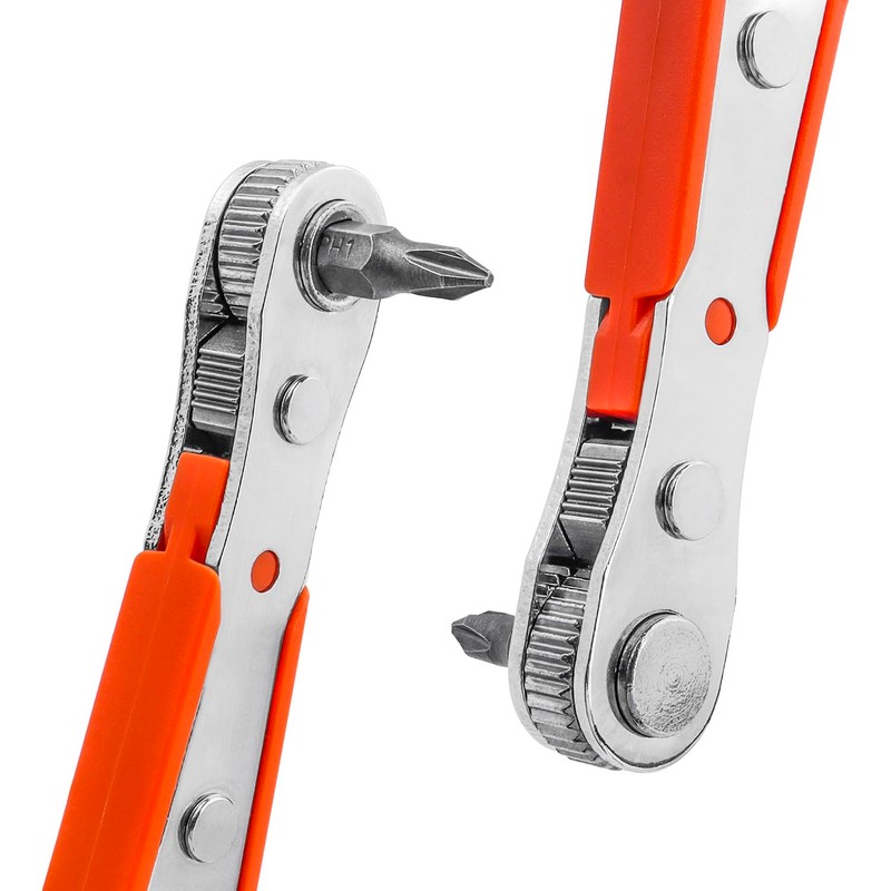 Bestgle Mini Ratchet Wrench with 10Pcs Screwdriver Bits Set, Right