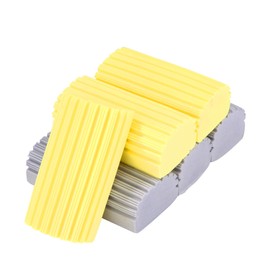 Toaren Pack of 6 Reusable Dust Sponges, Damp Duster Sponge, Dirt Eraser Sponge, Wet Sponge Duster Cleaning Sponge for Household Cleaning of Glass, Mirrors, Blinds, Railings (Yellow Grey)
