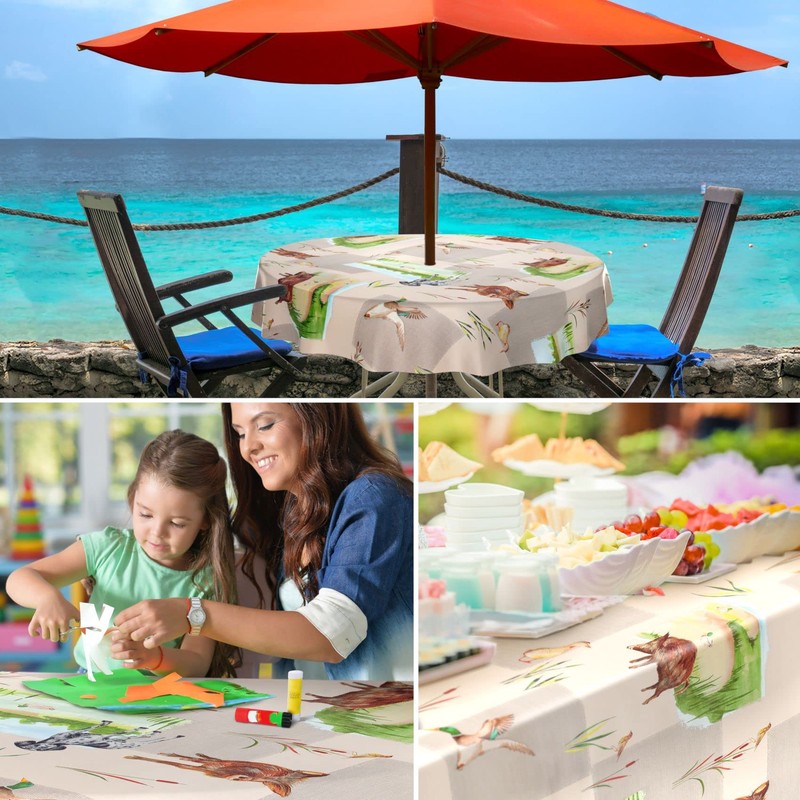 Oilcloth Tablecloth Washable Garden Tablecloth Oilcloth Square Round Oval Round