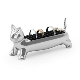 Umbra Cat Ring Holder - Gift for Cat Lovers - Jewelry Storage, Chrome