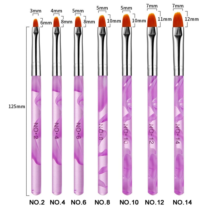 Olakin Nail Art Brushes Set[7 Pcs], Nail Art Painting Pen