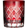 Tajima Glass TG04-24-1R Tajima Glass, Edo Kiriko Layered Yarachi, Chrysanthemum,
