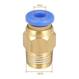 PC4-01 Push to Connect Fittings, 4mm Tube OD x 1/8” G Thread, Straight Pneumatic Quick Fitting Air Line Connector,One Touch Hose Connector,Pneumatic Air Straight Fitting 10Pcs