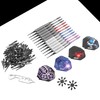 CyeeLife 12本入り 15g ソフトチップダーツセッ+アルミシャフト+100個ティップ+多機能ツール,入門級家庭用ダーツ