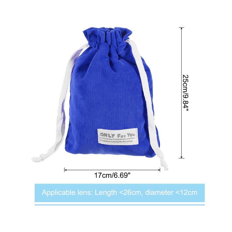 PATIKIL Soft Drawstring Lens Case, 9.84"x6.69"x0.24" Drawstring Lens Pouch, Camera