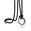 Bandmax Men's Necklace, Surgical Stainless Steel, Simple Mobius Pendant, Leather,